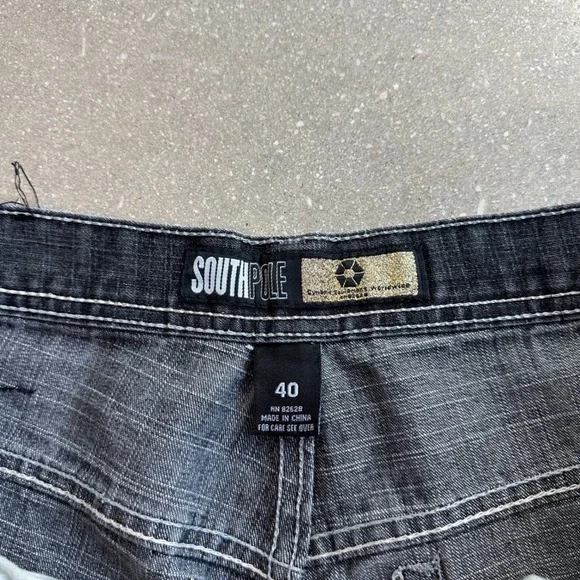 Vintage Grail Southpole Gold Tab Baggy Gray Jeans 38x30 - Picture 4 of 7